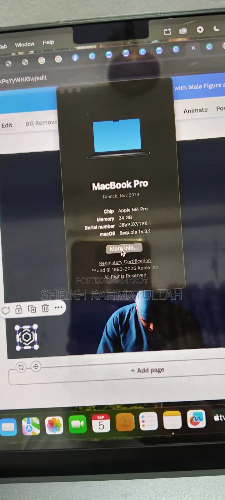 Laptop Apple MacBook Pro 2024 M4 24GB Apple M4 Pro SSD 512GB