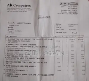 Desktop Computer 8GB Intel Core I5 HDD+SSD 500GB
