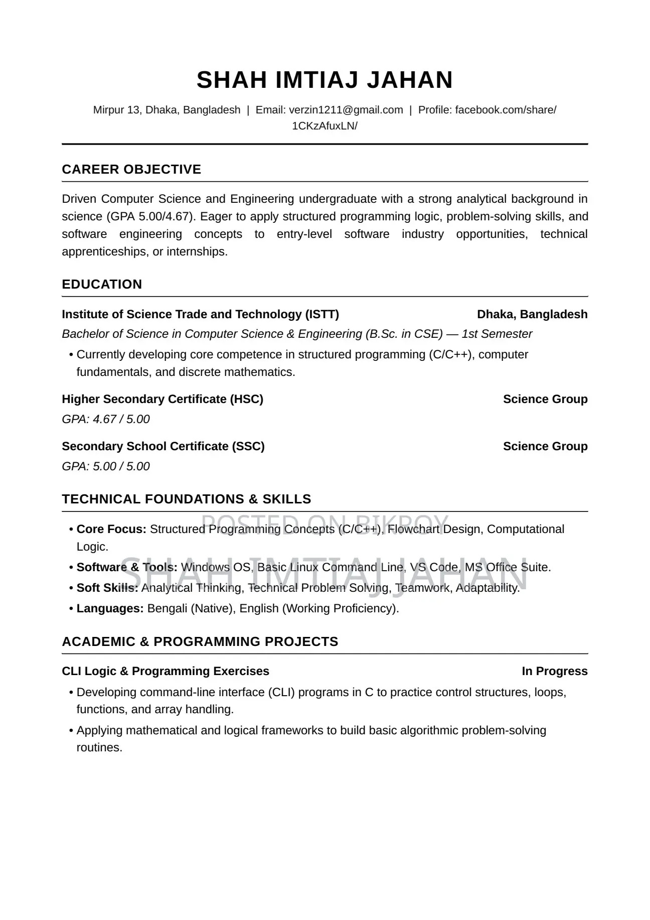 Junior Executive - Sales