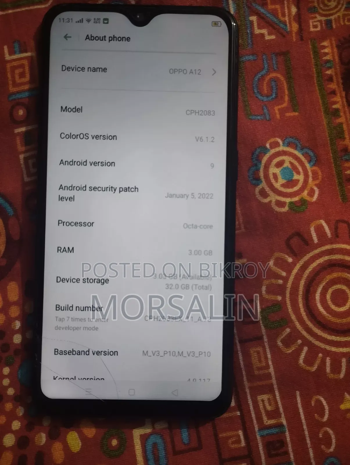 Oppo A12 32 GB Black