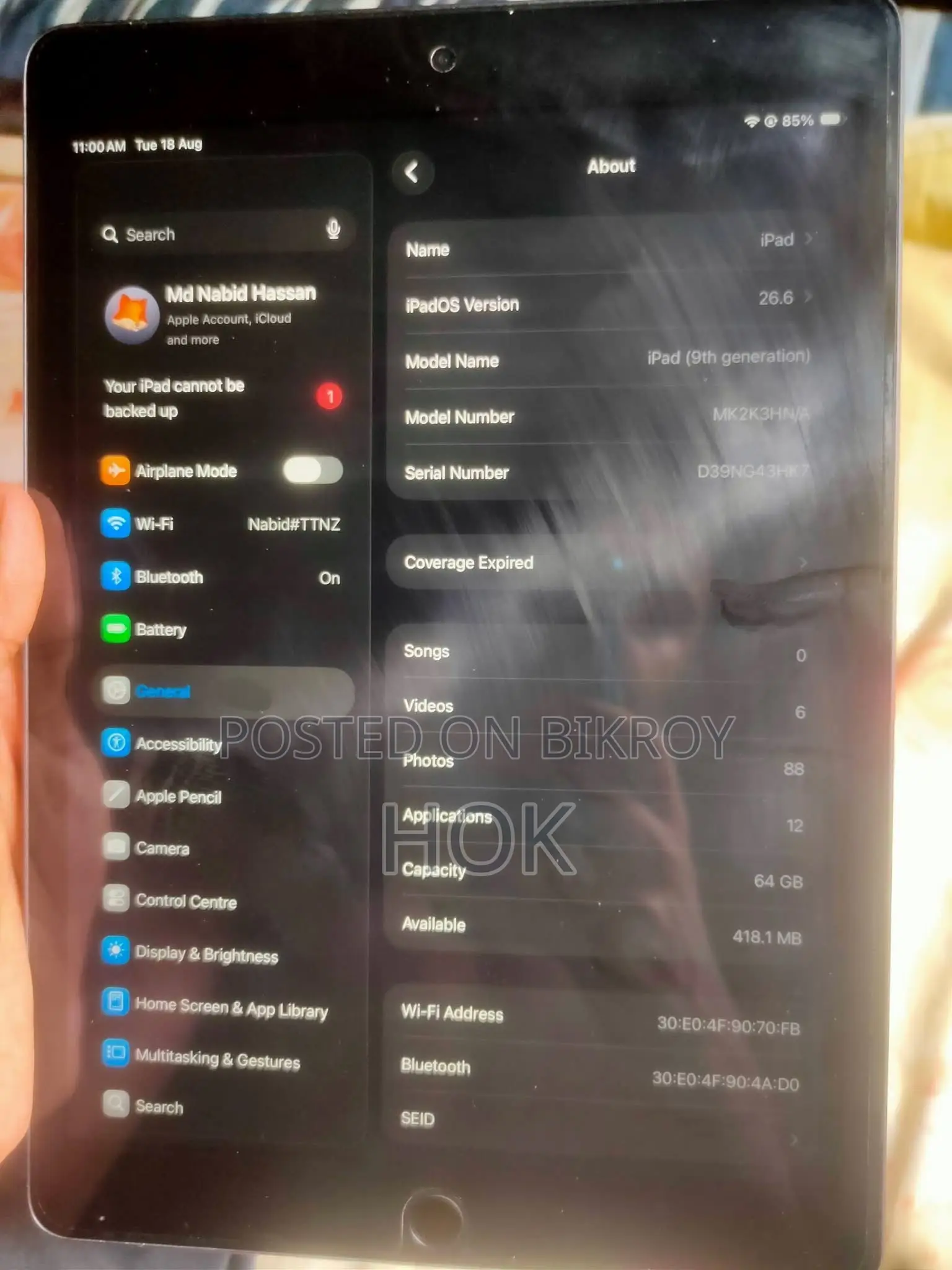 Apple iPad 10.2 (2021) 64 GB Black