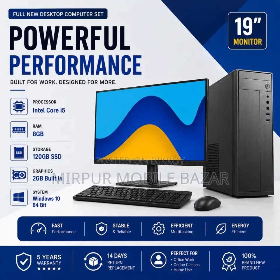 New Desktop Computer Gigabyte GB-BACE-3010 8GB Intel Core I5 SSD 128GB