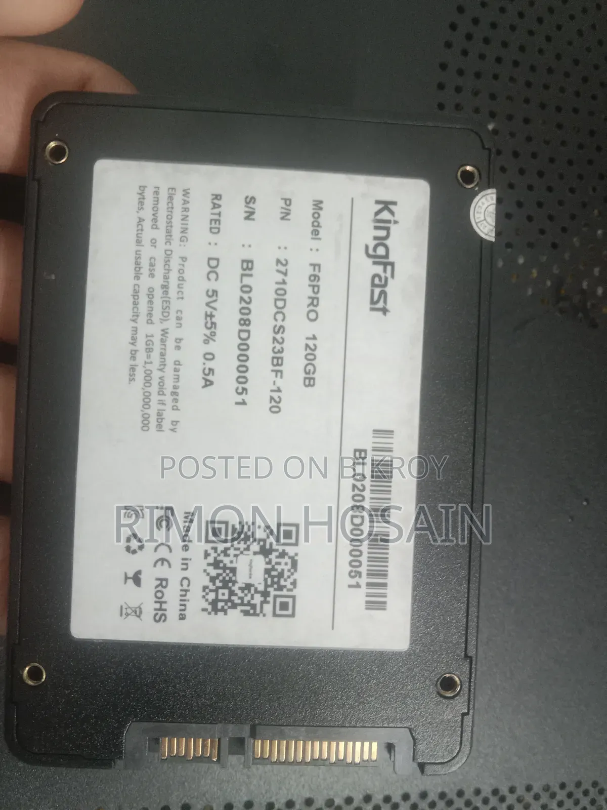SSD 120gb Kingfast Brand
