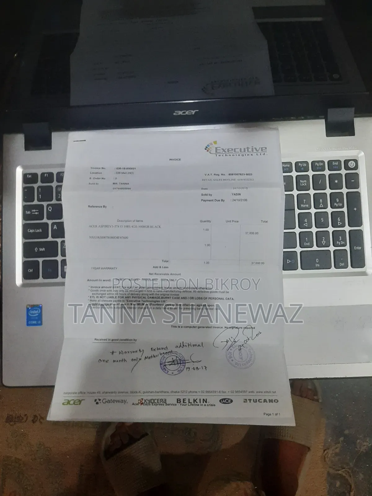 Laptop Acer AcerNote Pro 4GB AMD Ryzen 9 HDD 128GB