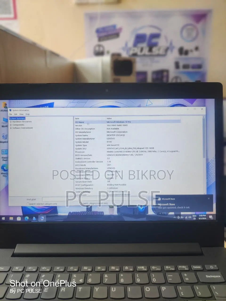 Laptop Lenovo IdeaPad 130 4GB Intel Core I3 SSD 6T