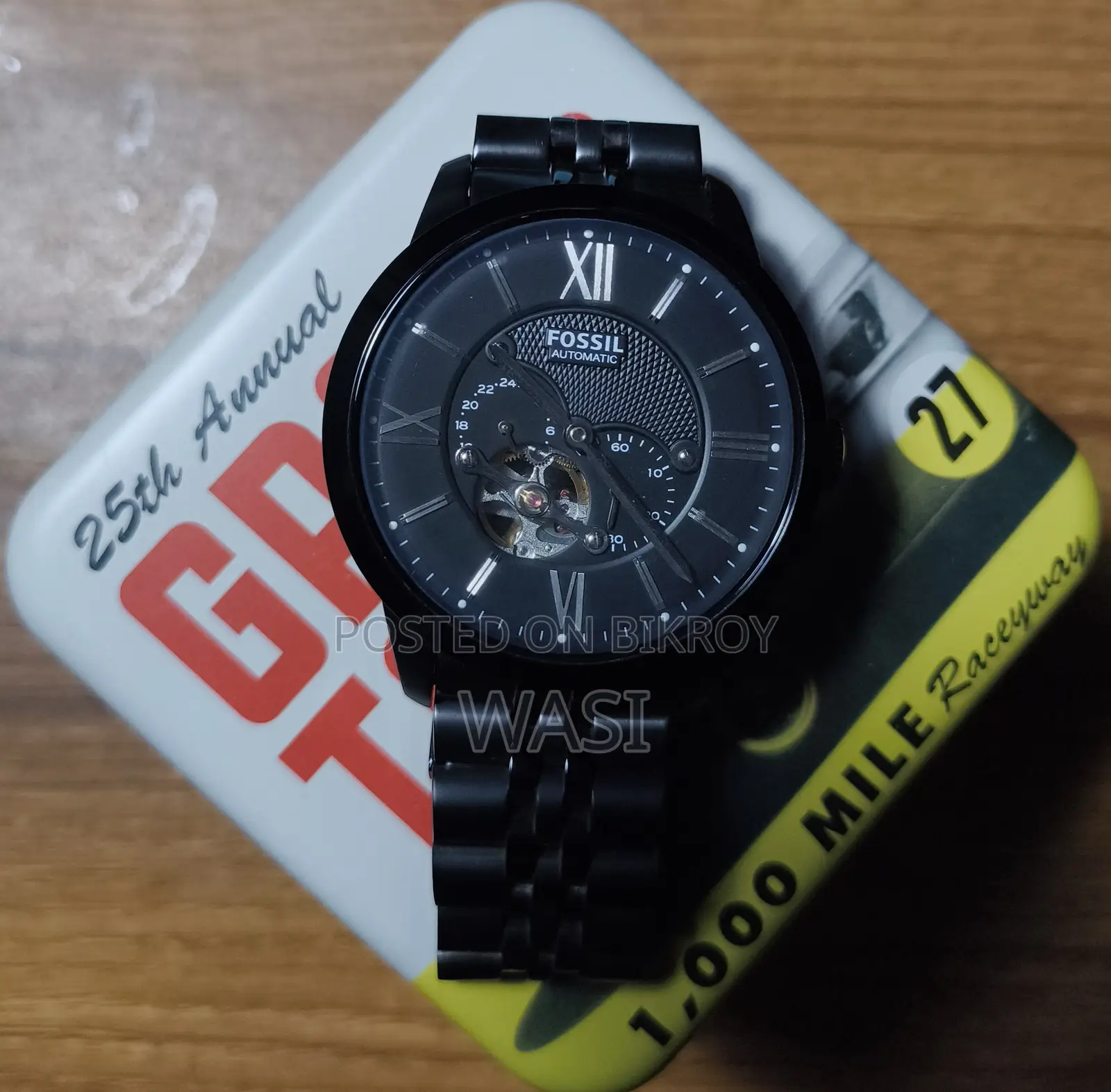 Fossil Townsman Automatic Black Stainless Steel Watch (ME3062)