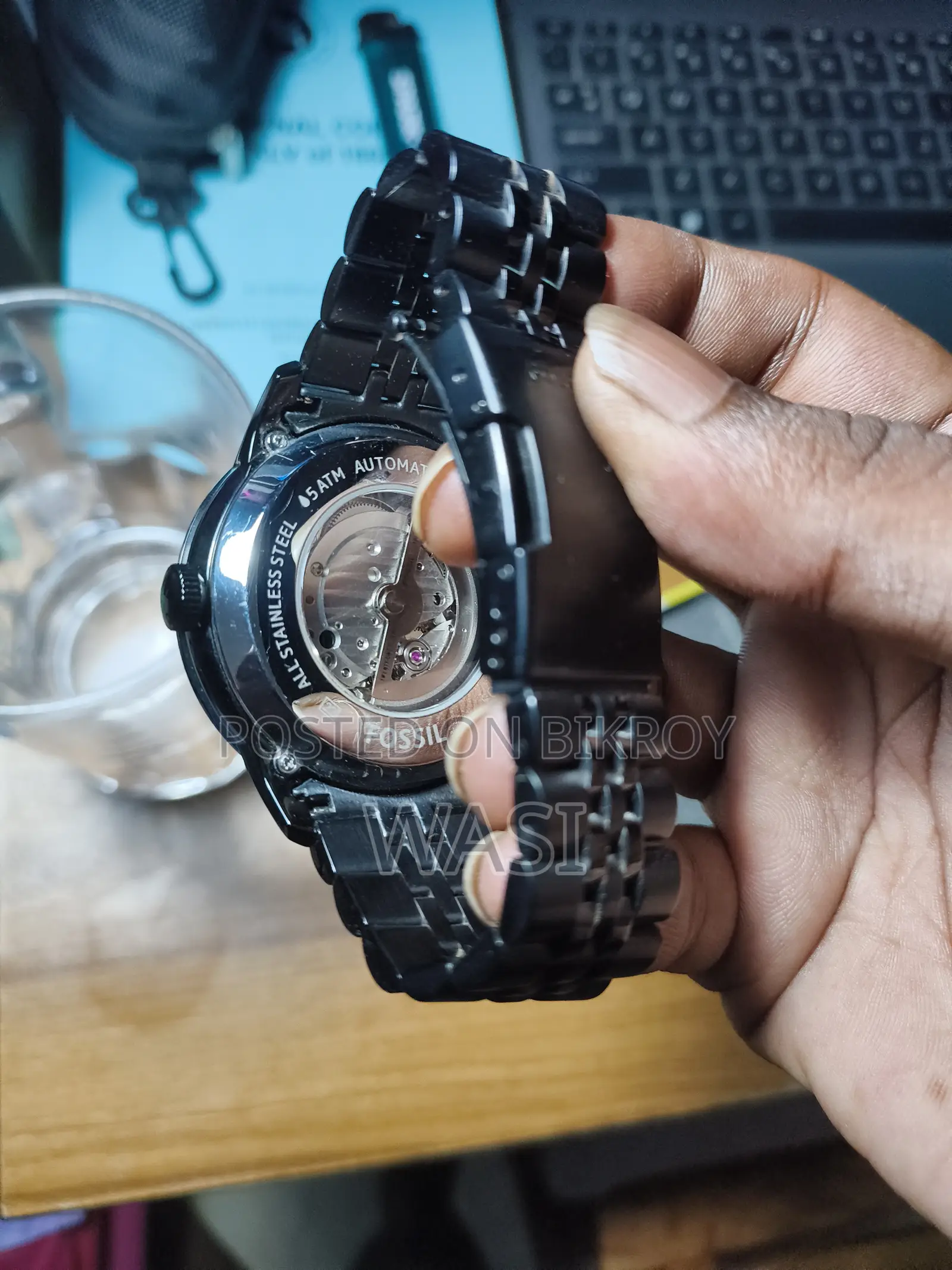 Fossil Townsman Automatic Black Stainless Steel Watch (ME3062)