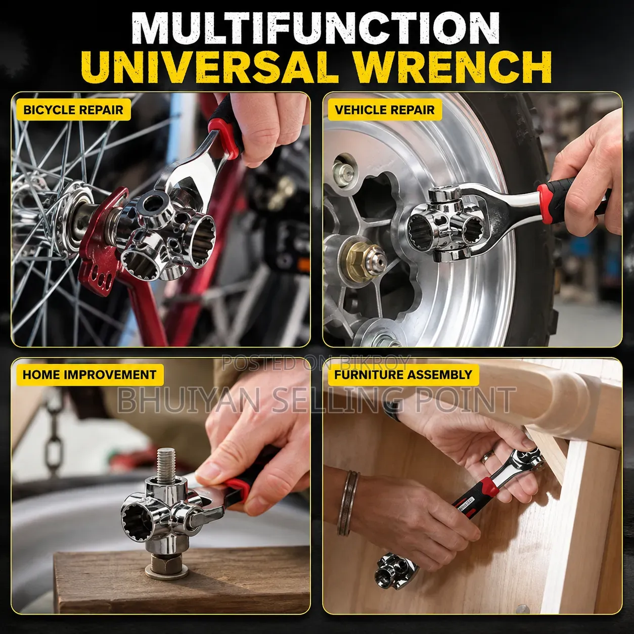 360° Rotating Multi Socket Wrench