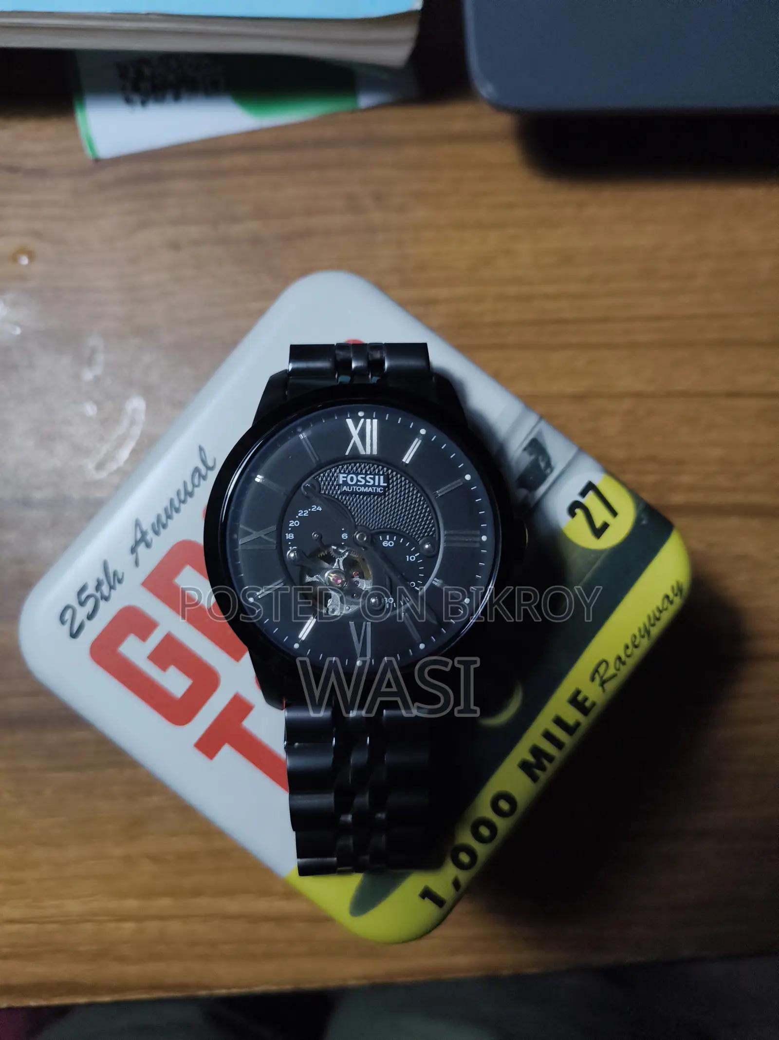 Fossil Townsman Automatic Black Stainless Steel Watch (ME3062)