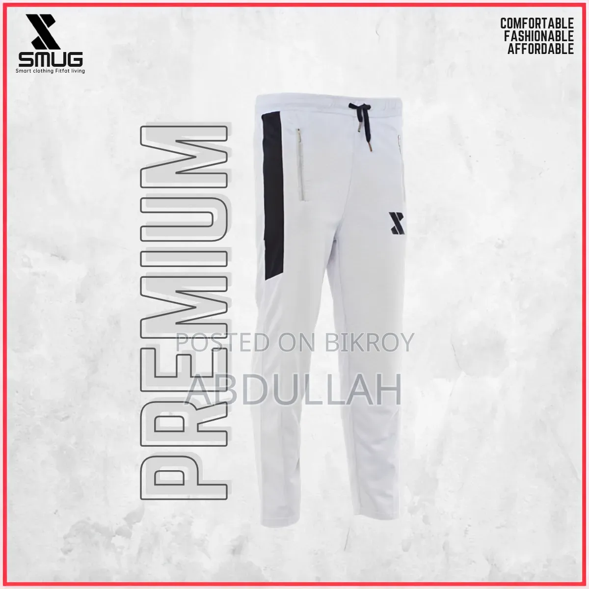 SMUG Stylish Trousers (China) Fabric Soft and Comfortable