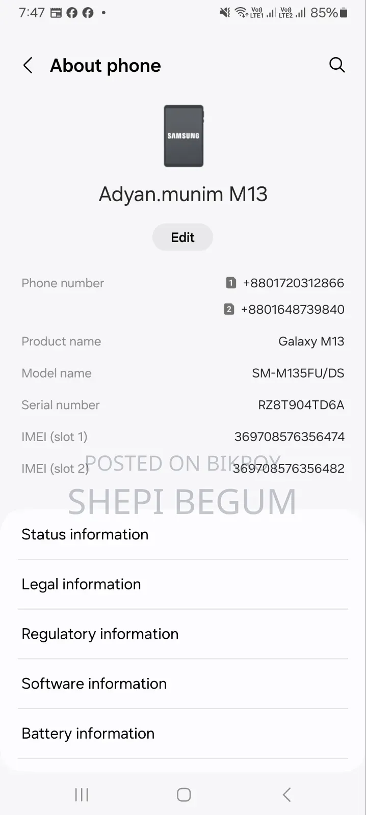 Elephone 64 GB Black