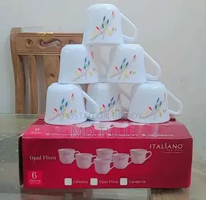 Italiano Opal Flora 6 Pieces Cup Set