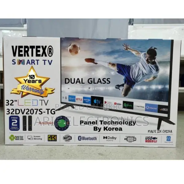 Vertex 32DV207S-TG 32" Dual Glass Android TV
