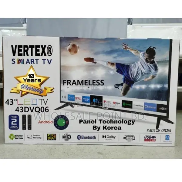 Vertex 43DVQ06 43" Frameless Android TV