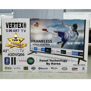 Vertex 43DVQ06 43" Voice Control Frameless TV