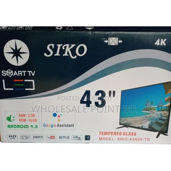 SIKO 43A05-TG 43" 4K Double Glass Smart TV