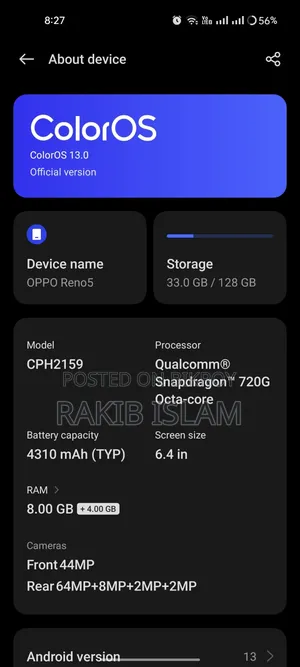 Oppo Reno 5 128 GB Black