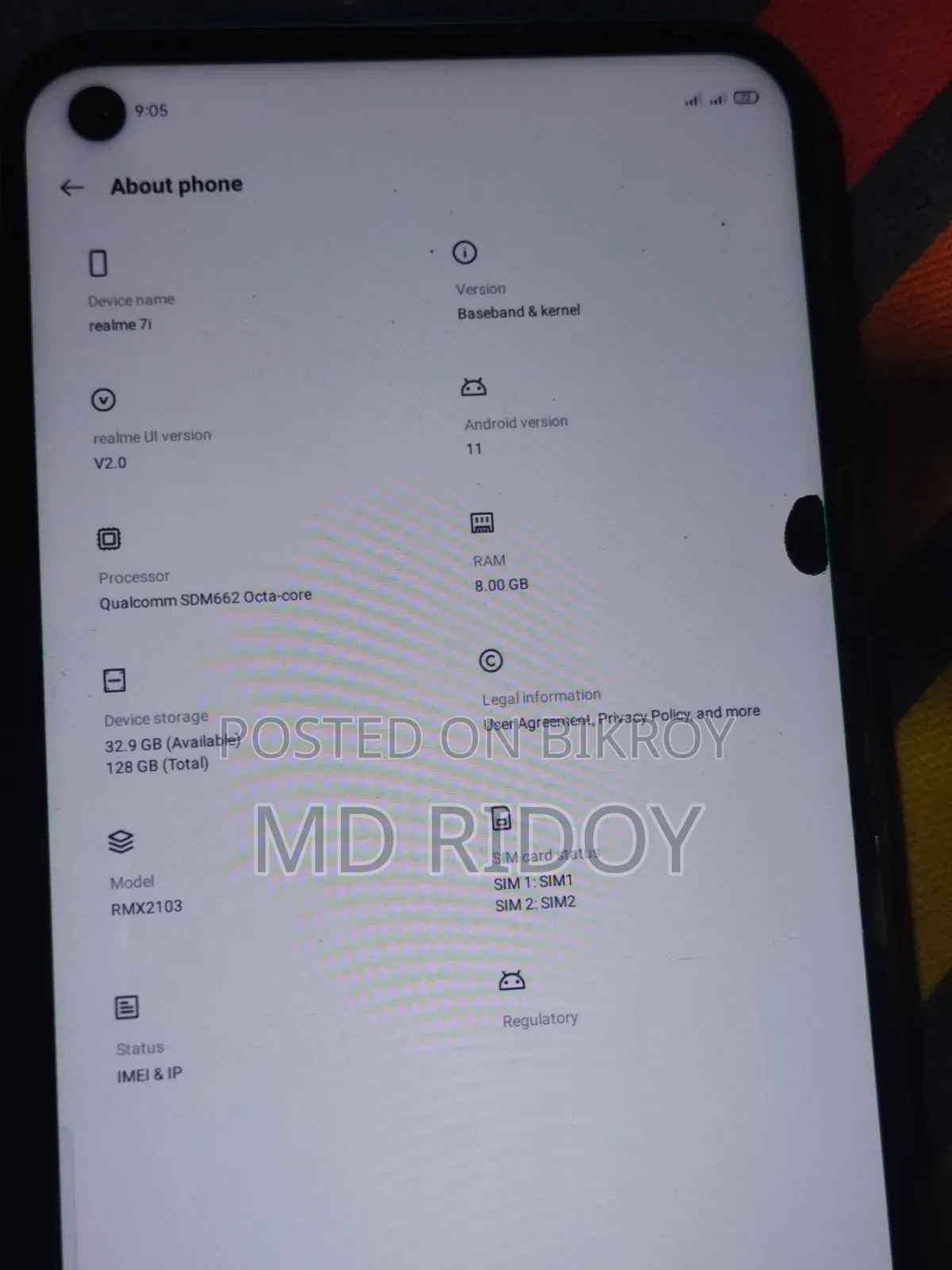 Realme 7i 128 GB Blue