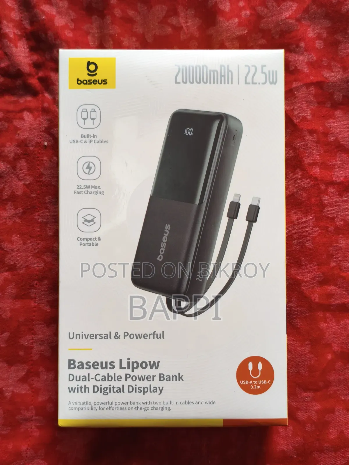 Power Bank 20000 Mah (Baseus)