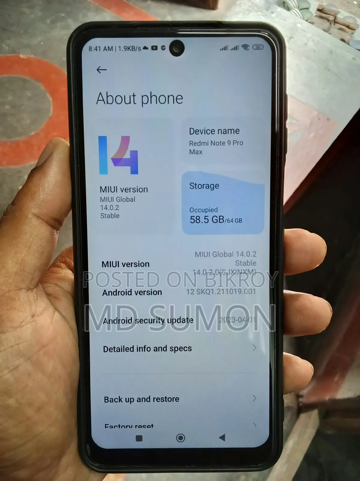 Xiaomi Redmi Note 9 Pro Max 128 GB Red
