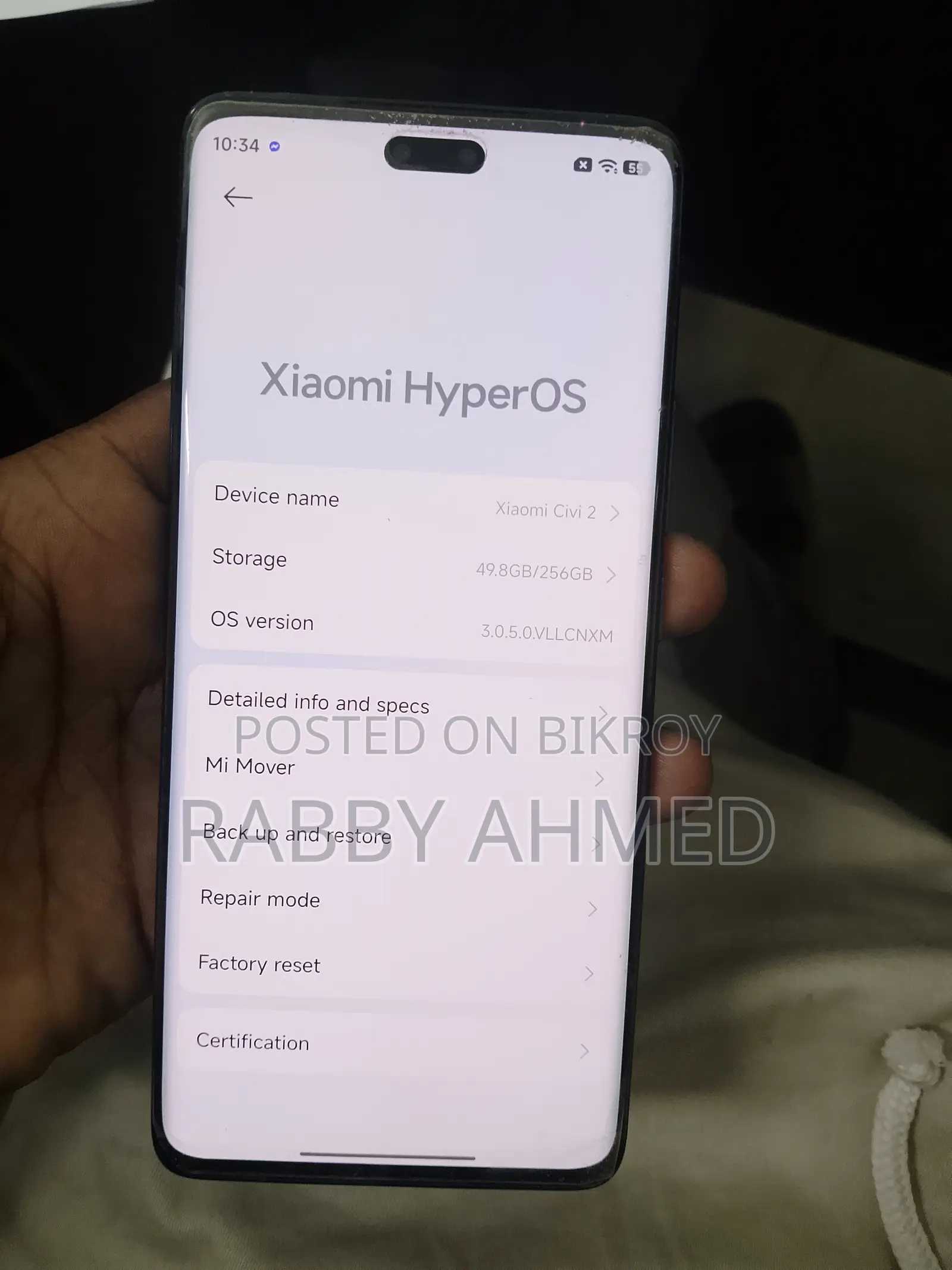 Xiaomi Civi 2 256 GB Black