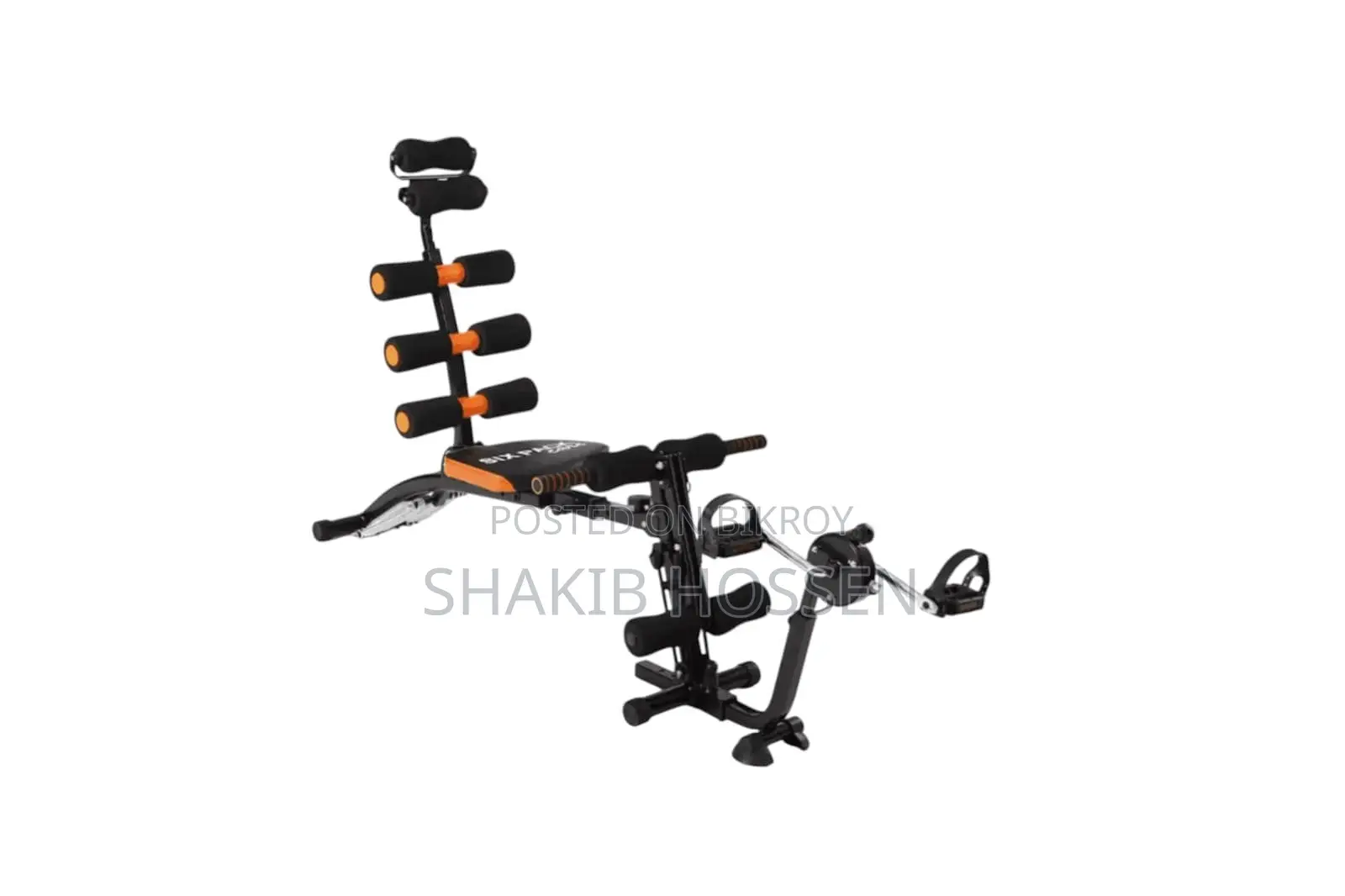 Six Pack Care Exercise Bench - Black and Orange