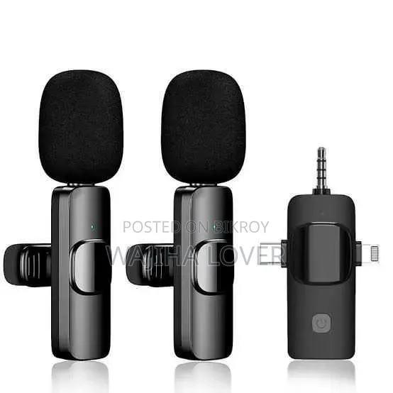 Wireless Microphone. 3 in 1 Lavalier Collar Microphone
