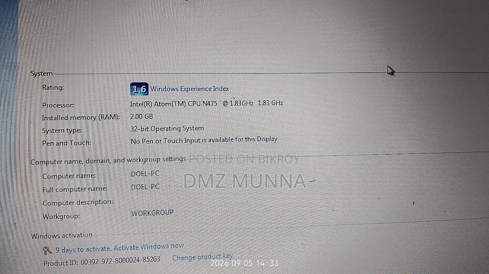Laptop ASUS X200CA 4GB Intel Core I3 HDD+SSD 320GB