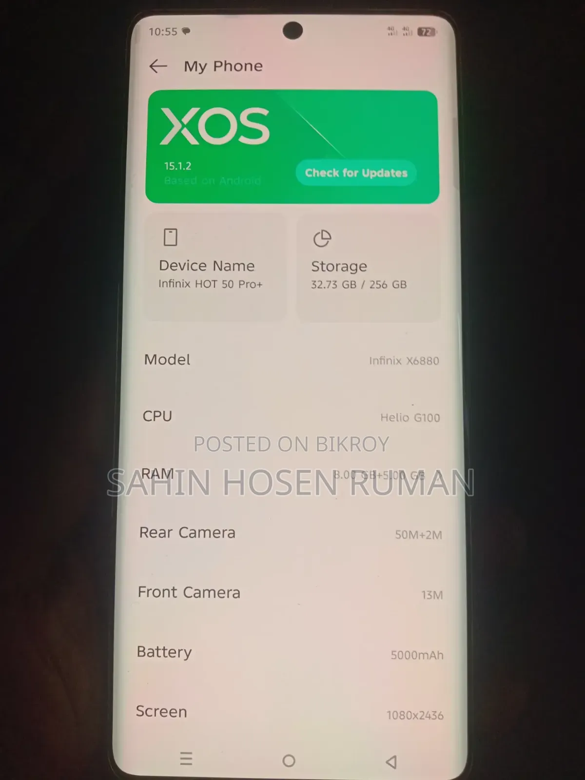Infinix Hot 50 Pro+ 4G 256 GB Blue