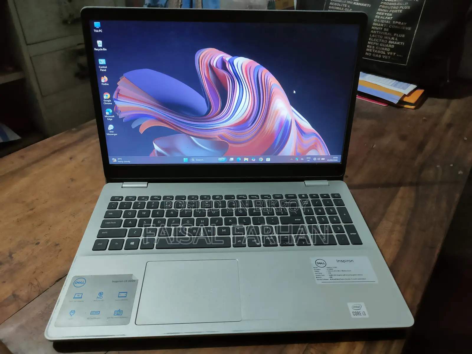 Laptop Dell Inspiron 15 3501 4GB Intel Core I3 SSD 256GB