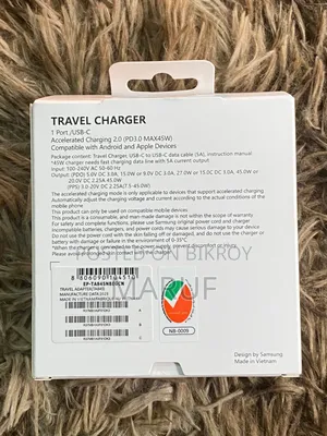 Samsunge 45w Orginal Adaptor /Cable