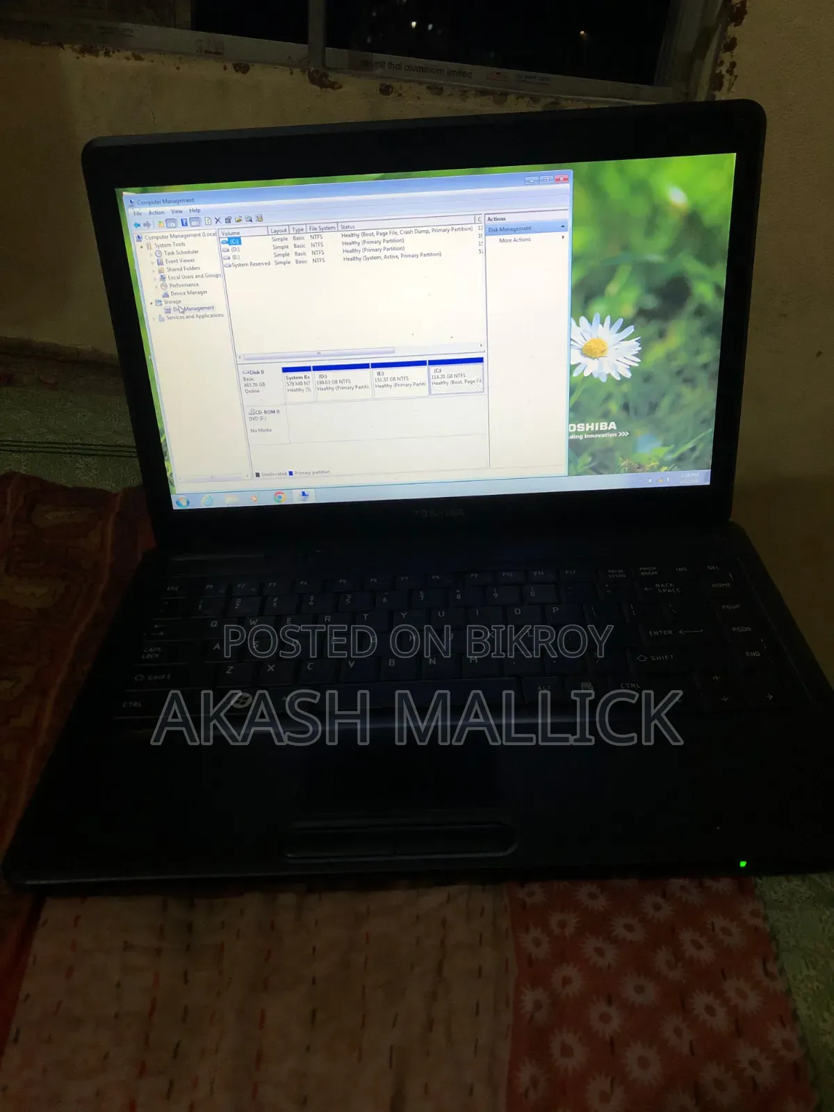 Laptop Toshiba Satellite Pro C640 4GB Intel Pentium SSD 512GB