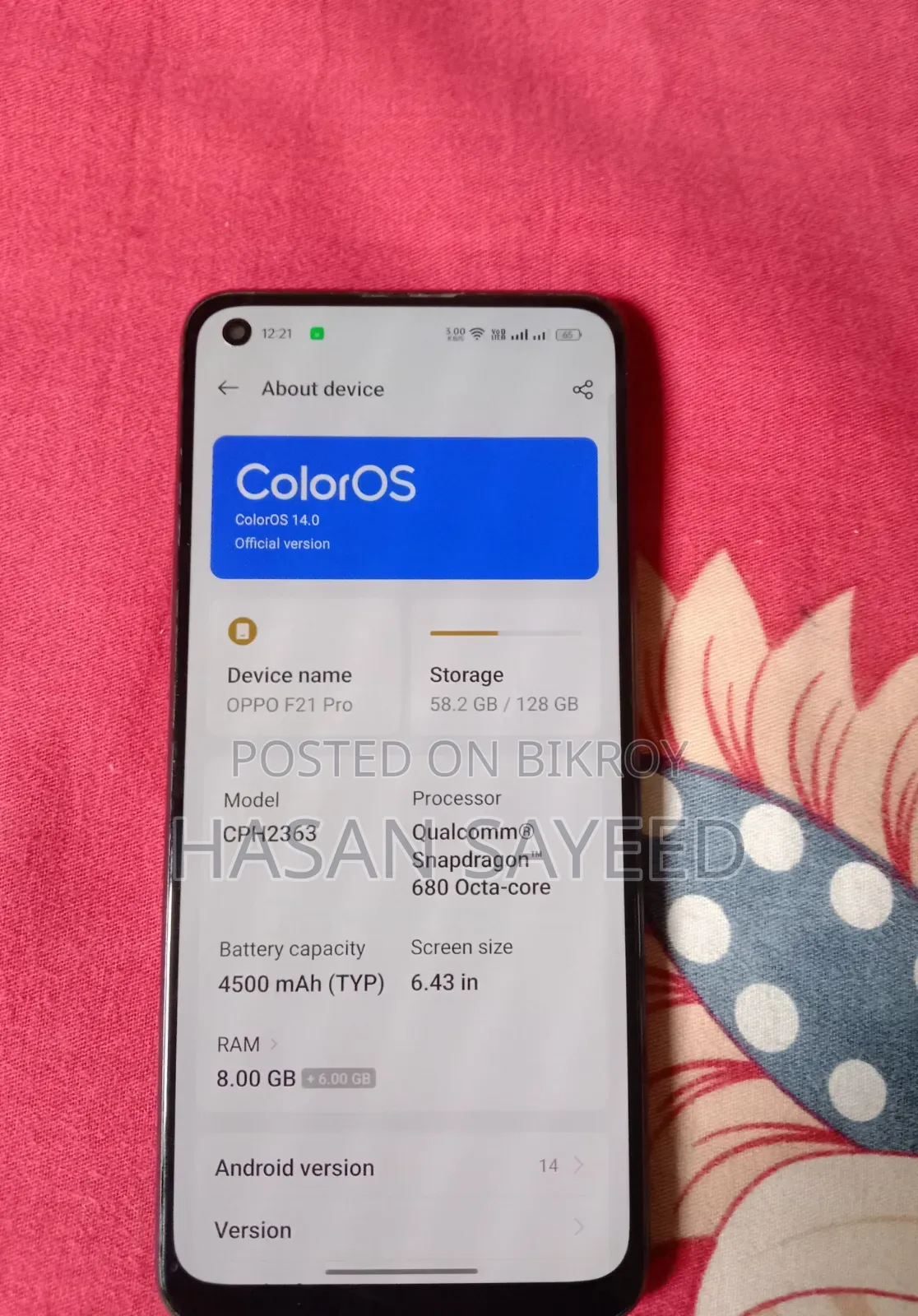 Oppo F21 Pro 128 GB Black