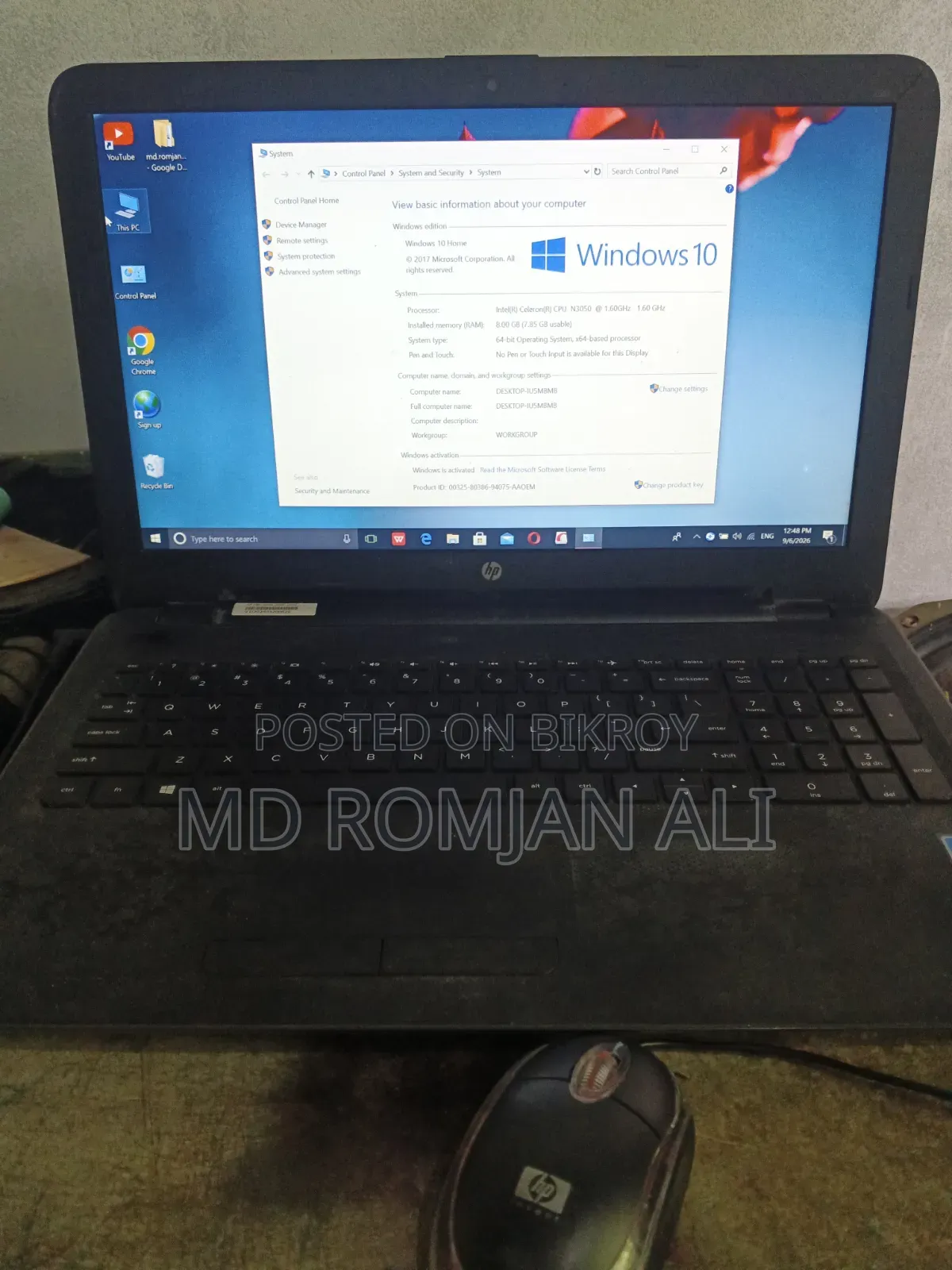 Laptop HP 250 G4 8GB Intel Celeron HDD 128GB