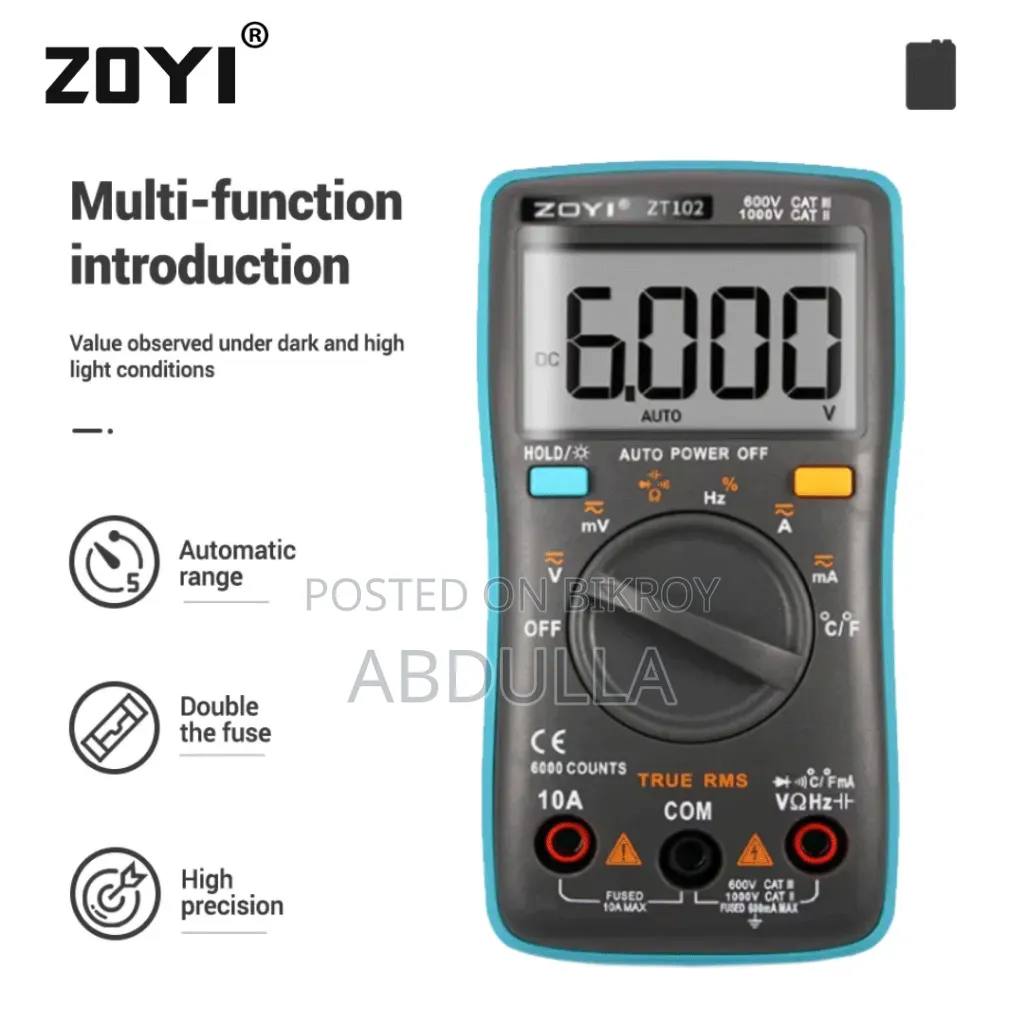Digital Multimeter ZOYI ZT-102