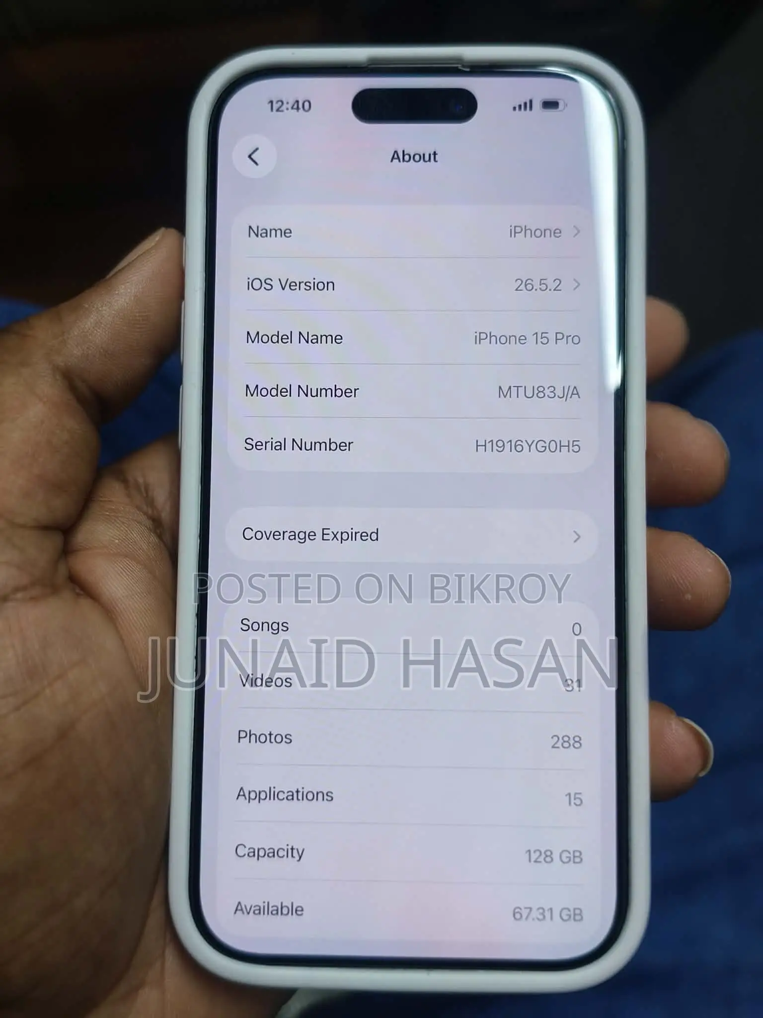 Apple iPhone 15 Pro 128 GB White