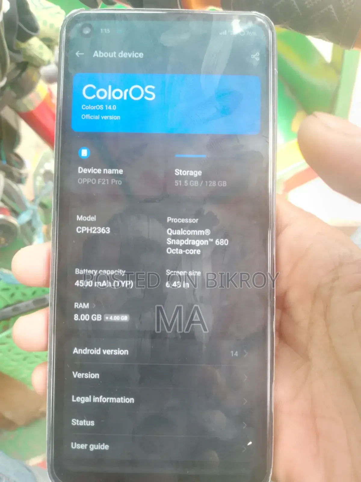 Oppo F21 Pro 128 GB Black