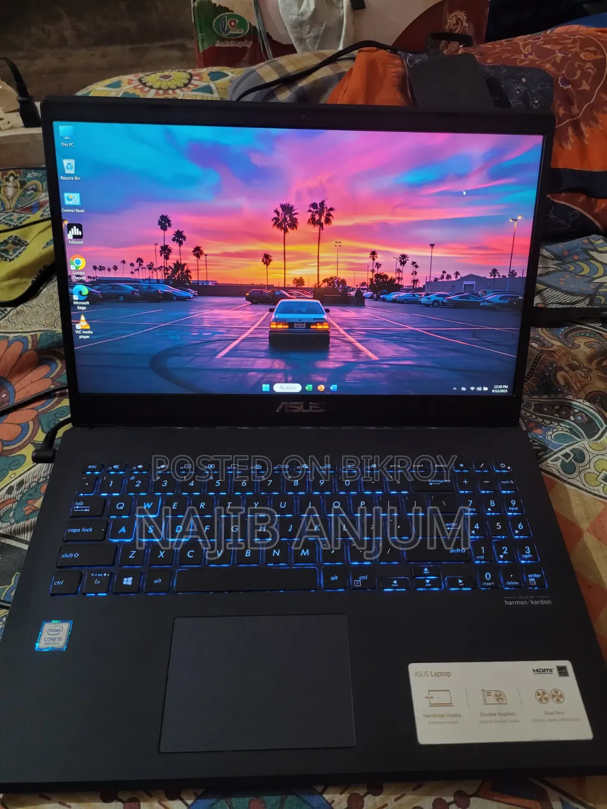 Laptop ASUS Vivobook 15 12GB Intel Core I5 SSD 256GB