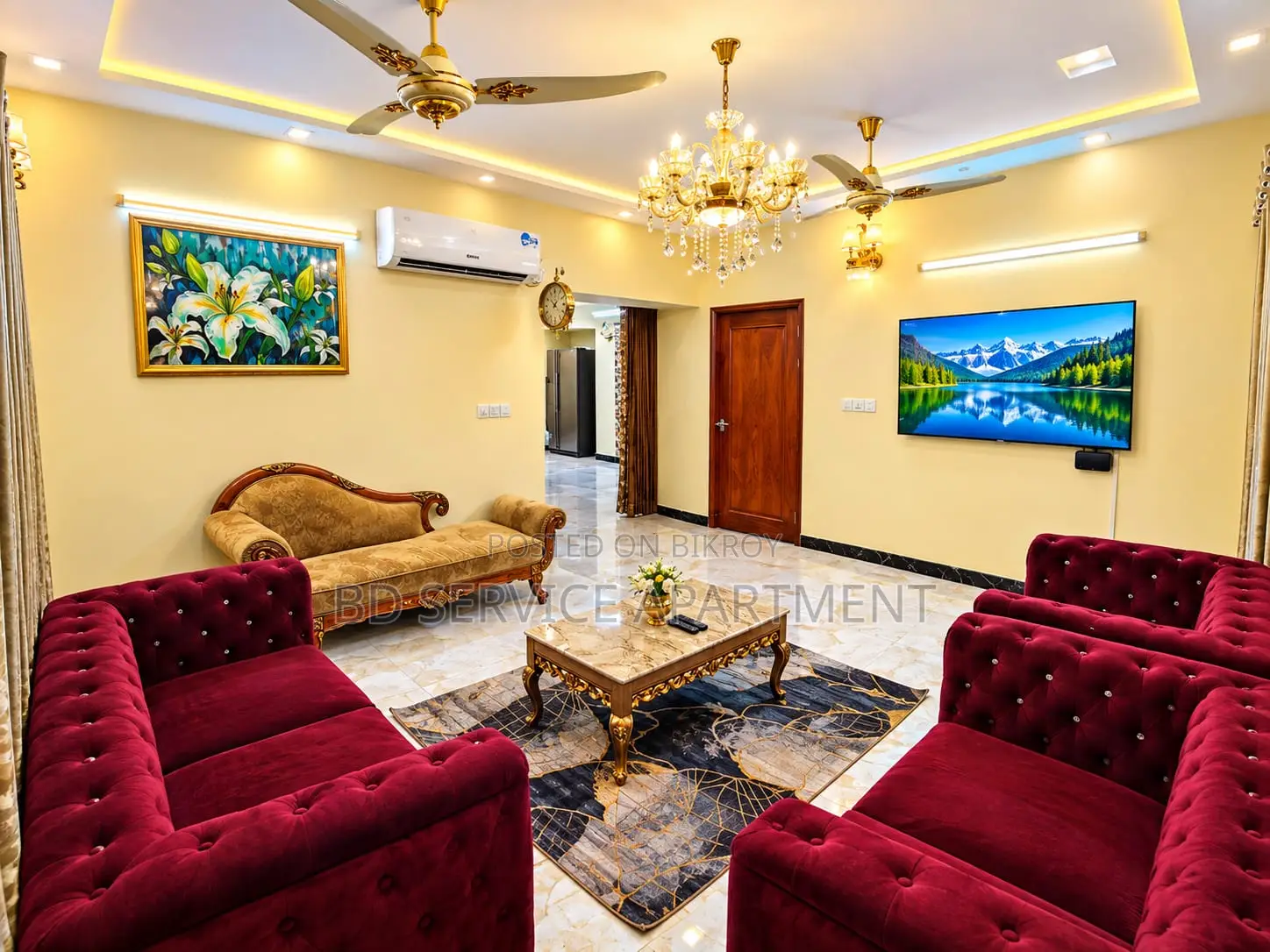 Furnished 4bdrm Apartment in Luxury Fully, Uttara for Rent