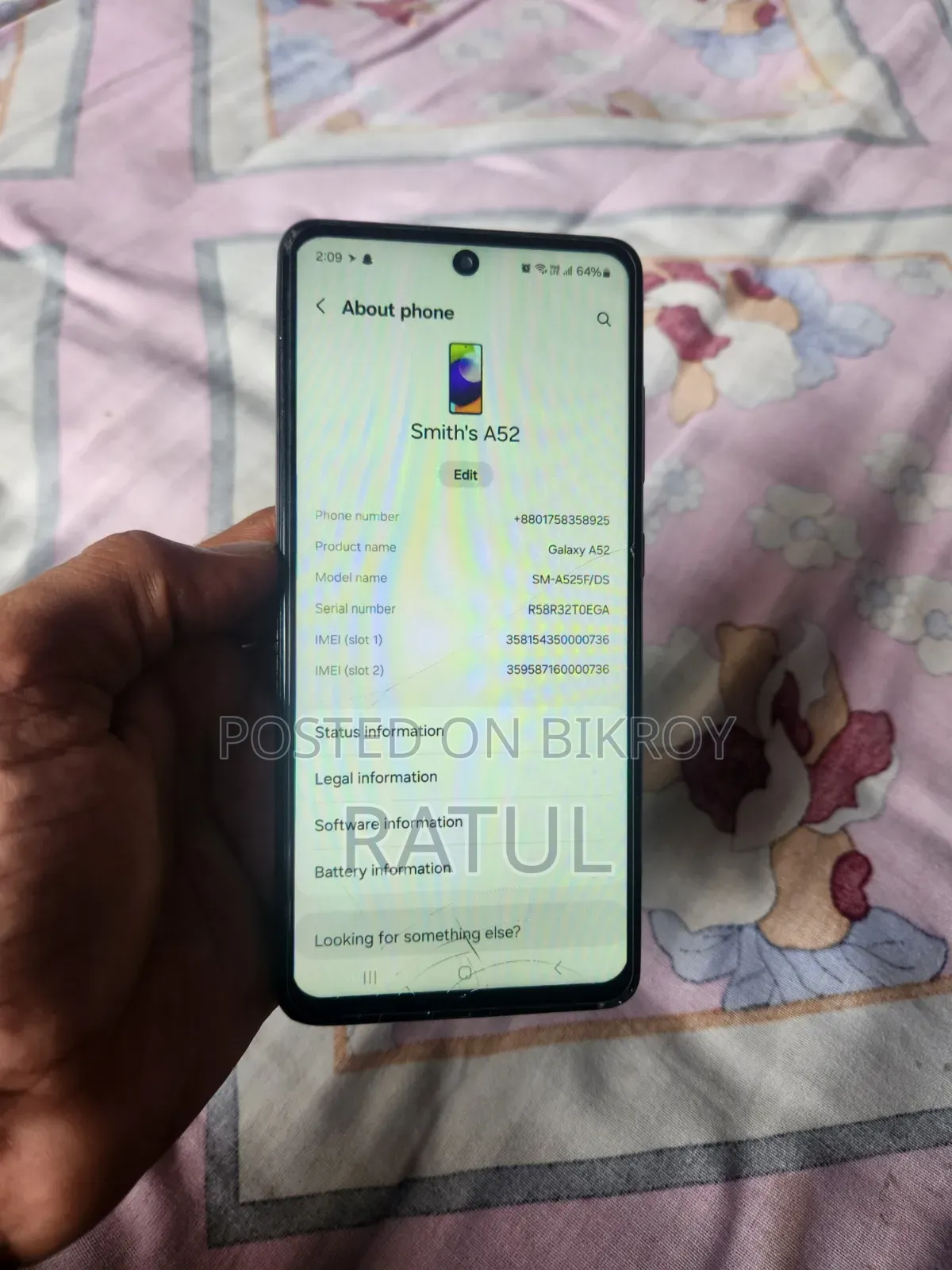 Samsung Galaxy A52 128 GB Black