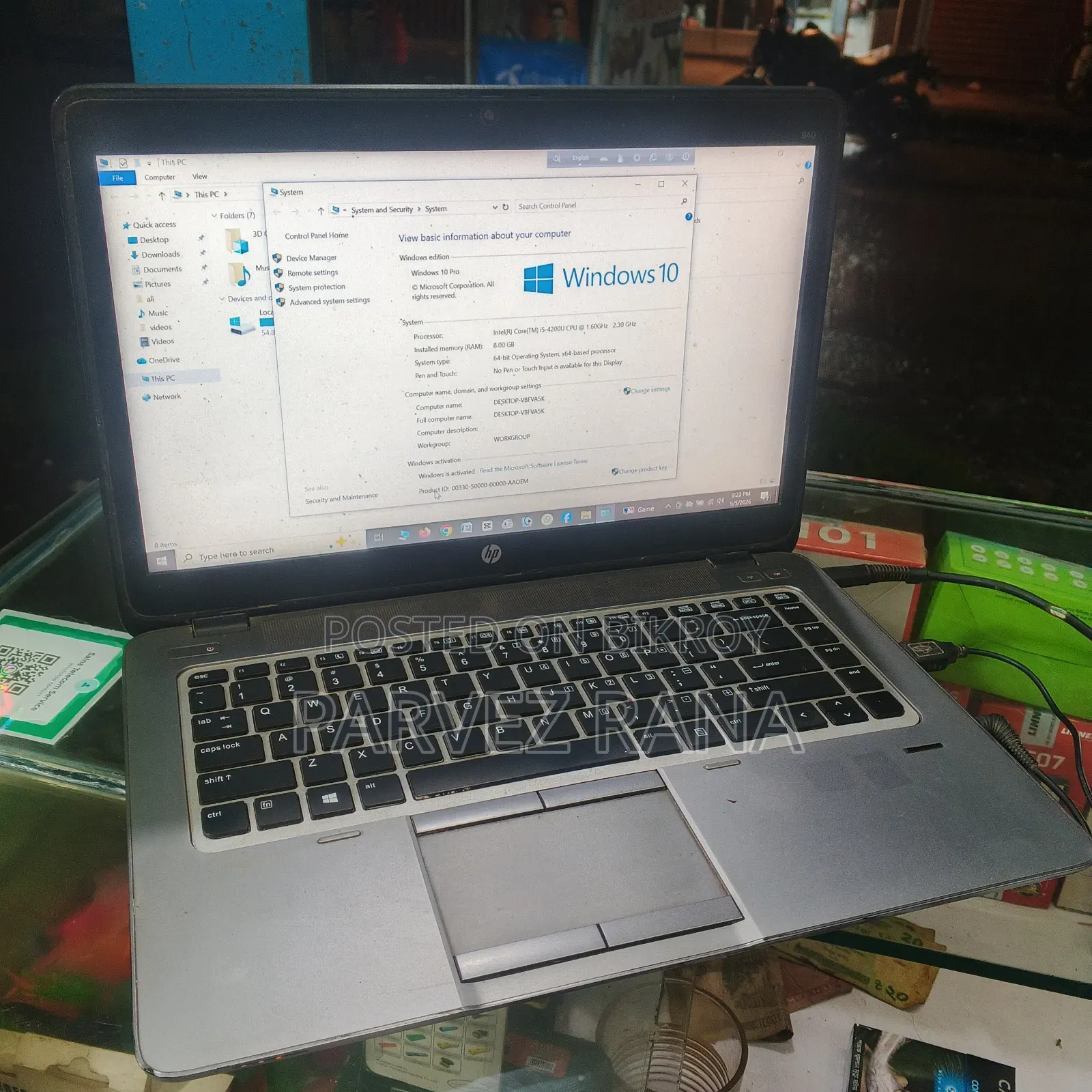 Laptop HP EliteBook 840 G8 8GB Intel Core I5 SSD 256GB
