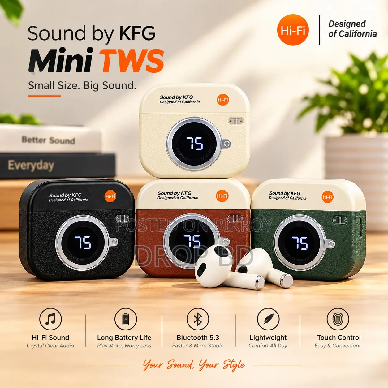 Q86 Retro Camera TWS Earbuds