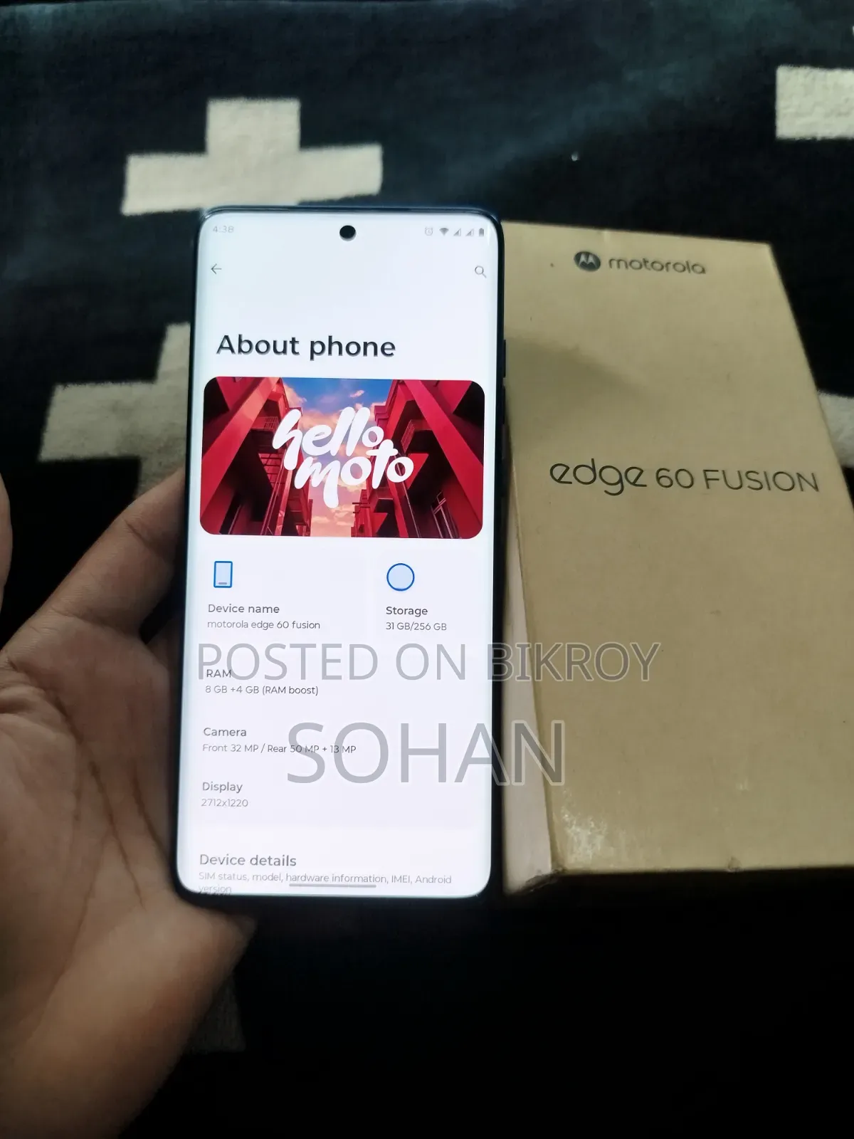 Motorola Edge 60 Fusion 256 GB Blue