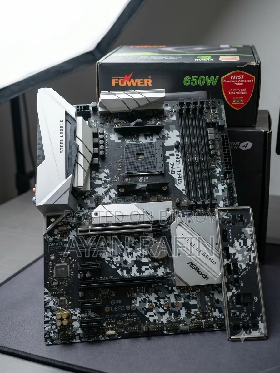 জরুরি বিক্রি: Asrock B450 Steel Legend Atx মাদারবোর্ড