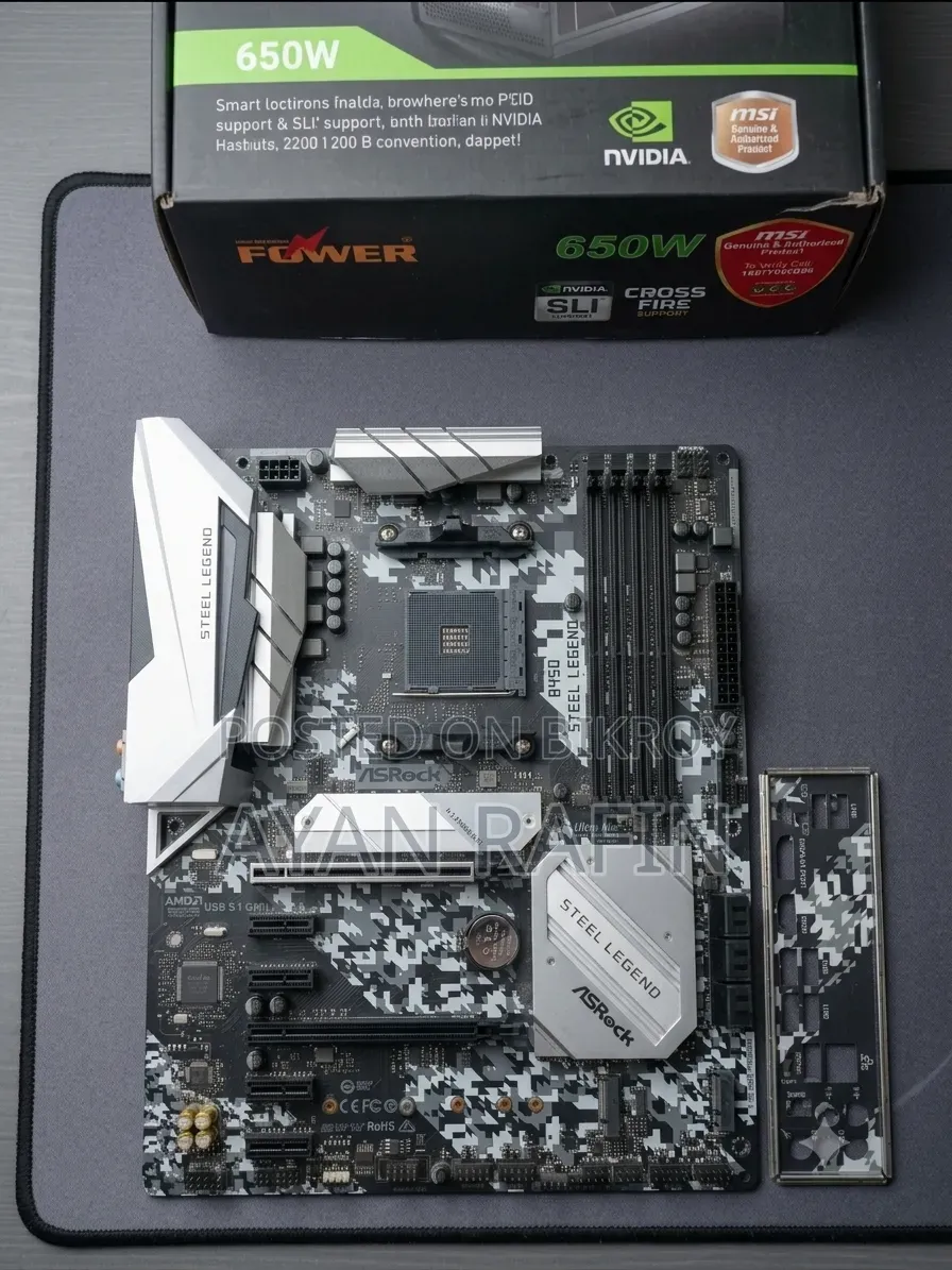 জরুরি বিক্রি: Asrock B450 Steel Legend Atx মাদারবোর্ড