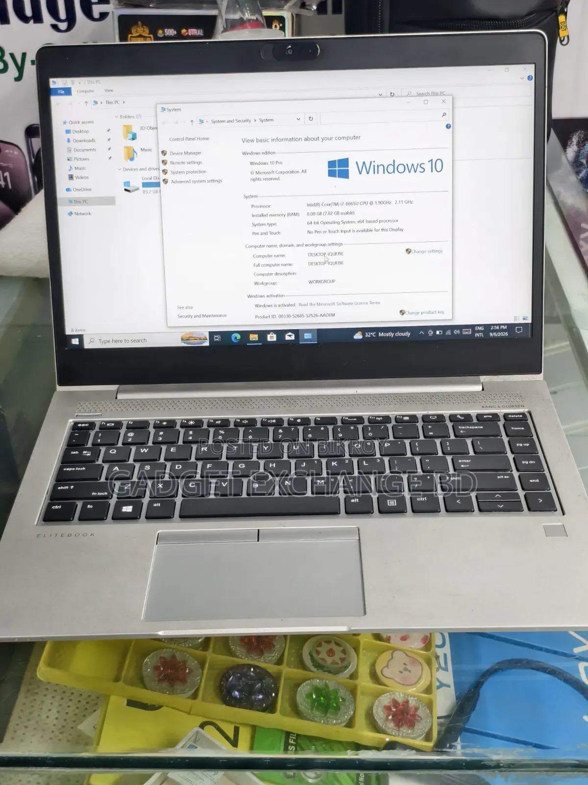 Laptop HP 8GB Intel Core i7 SSD 128GB
