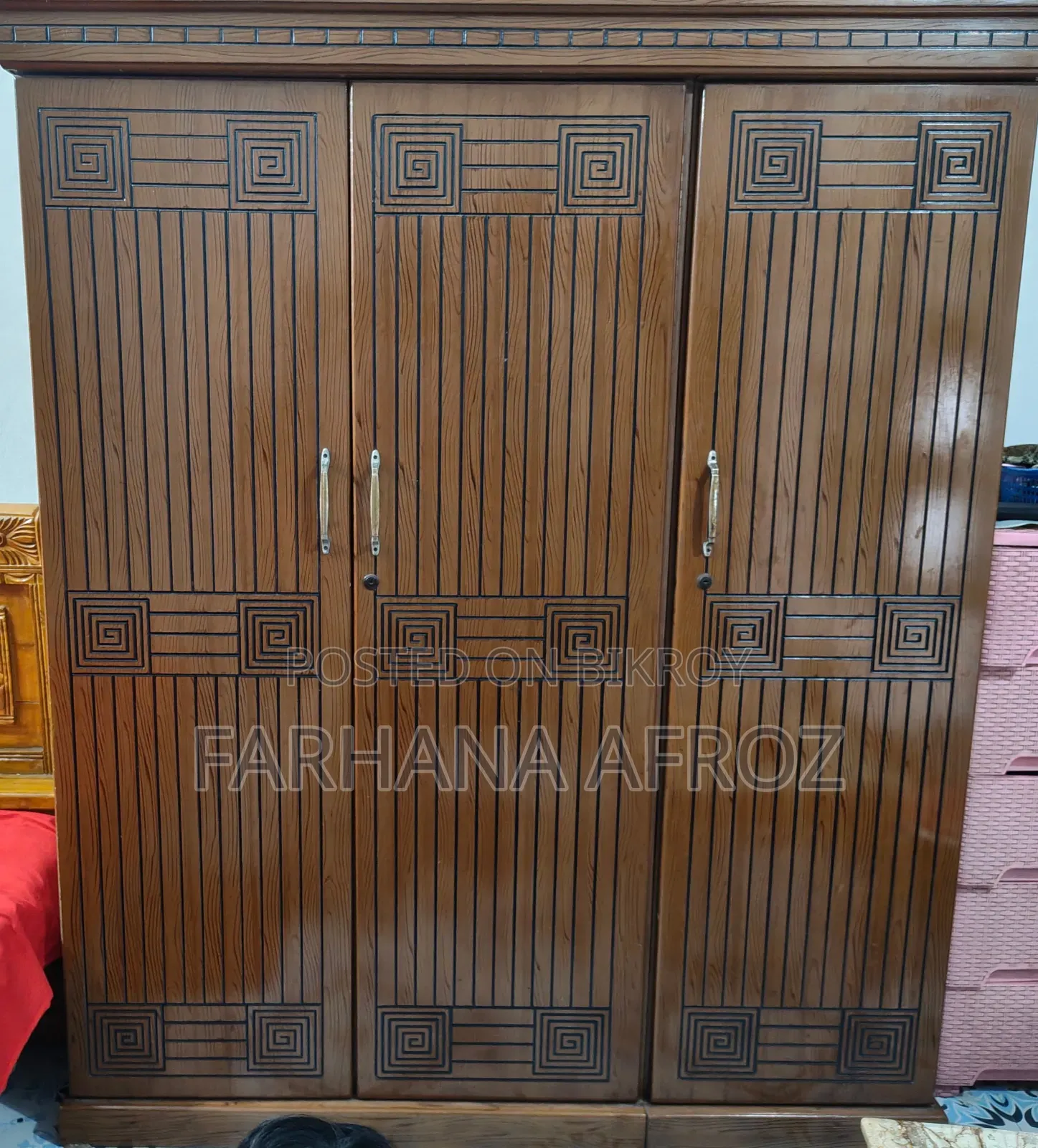 ৩ পার্ট আলমারি মালয়েশিয়ান কাঠ