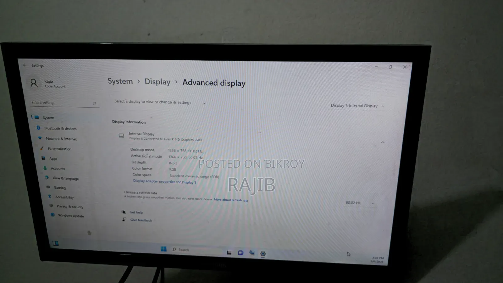 Laptop 8gb SSD 256gb