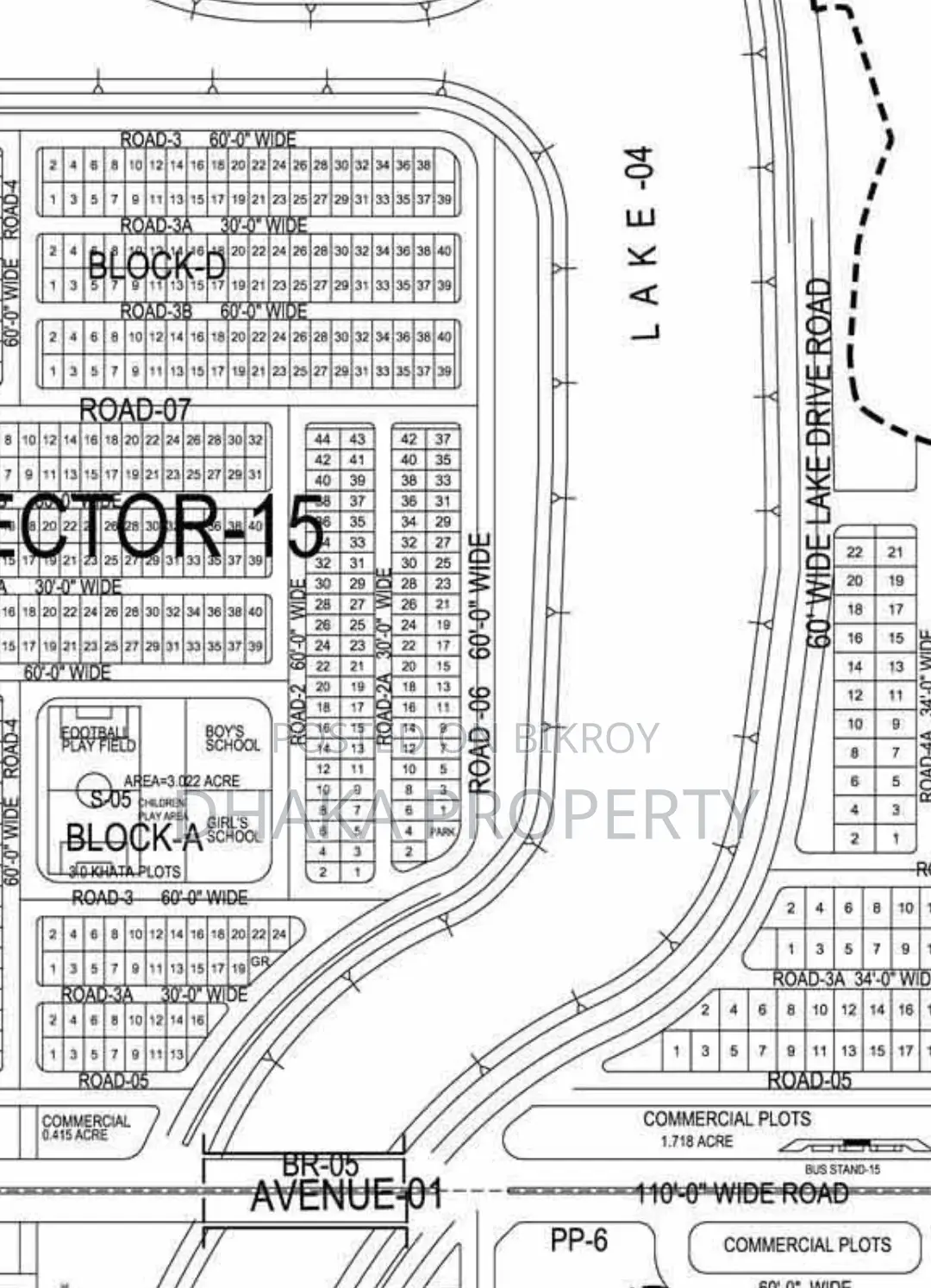 30ft Road 3 Katha Lake East at Sector-15/A