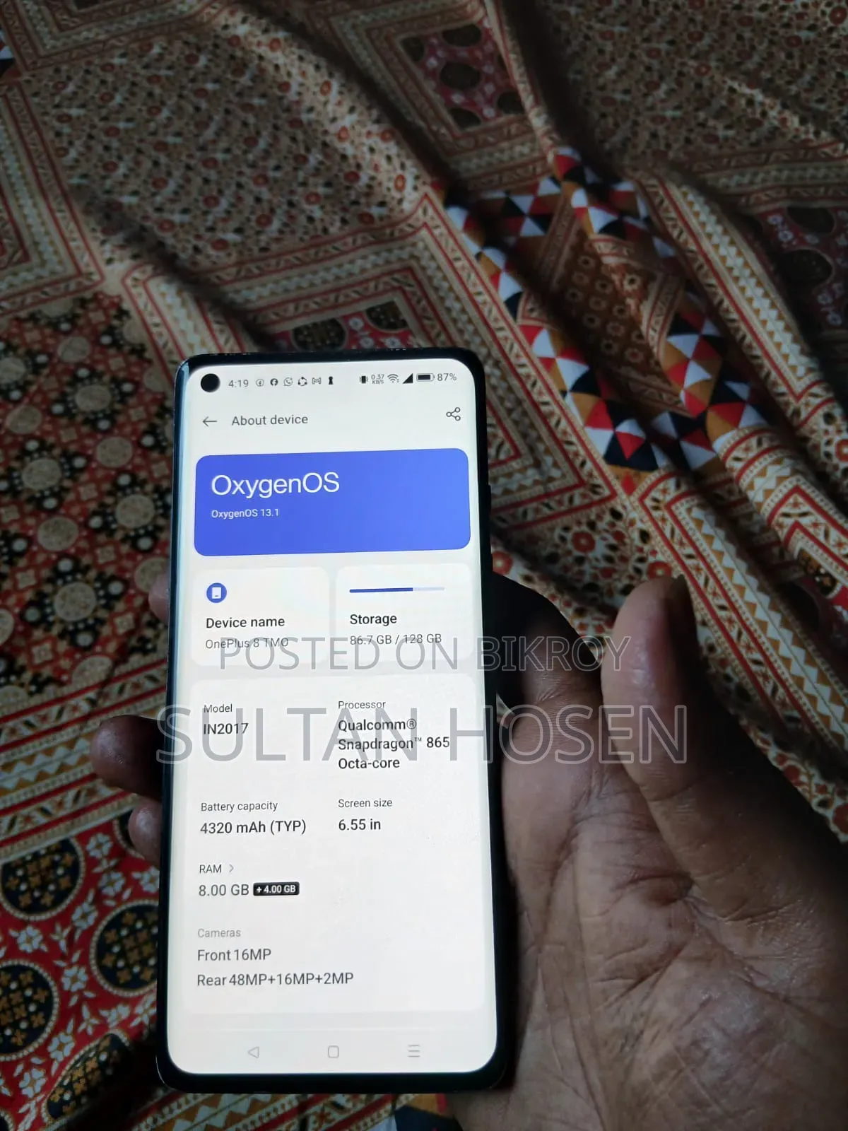 OnePlus 8 5G (T-Mobile) 128 GB Blue